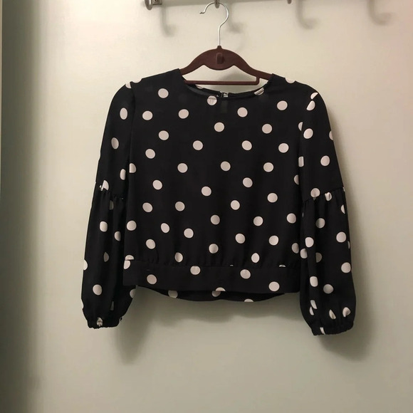 art class Other - Art class black white polka dot blouse top m 7/8 target medium